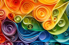 Colorful Paper Art Background Wallpaper Product Image 1