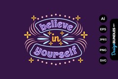 Believe in Yourself Hand Drawn Lettering Product Image 1