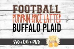 Football Pumpkin Spice Lattes Buffalo Plaid - Football SVG Product Image 2