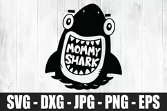 Mommy Shark SVG, Shark Family SVG DXF EPS Shark Shirt SVG Product Image 2