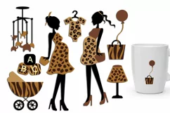 Pregnant woman, Animal prints safari Nursery - Mom to be Product Image 1