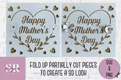 3D Floral Mother’s Day card | Paper cutting | Mother’s Day Product Image 3