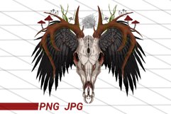png deer skull animal skull sublimation a mystical animal Product Image 2