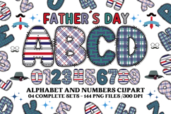 Father’s Day Alphabet clipart, father’s day letters doodle Product Image 1