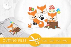 WWoodland Foxes cutting files svg, dxf, pdf, eps included - cut files for cricut and silhouette - Cutting Files SG Product Image 1