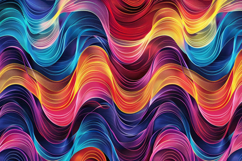 Colorful Abstract with Waves Background Wallpaper Product Image 1