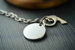 round keychain mockup | Flat Lay mock-up | key chain design Product Image 1