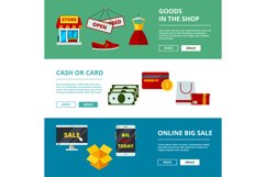 Online shopping banners. E-commerce web store products mobil Product Image 1