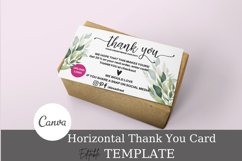 Greenery Thank You Business Card Product Image 1