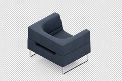 Isometric Arm Chair 3D isolated render Product Image 1