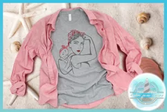 Rosie The Riveter Baby Girl Daughter SVG Product Image 3
