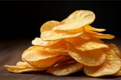 Golden crispy potato chips piled high Product Image 1