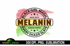 Black Woman Sublimation Melanin Black Girl Watercolor PNG Product Image 2