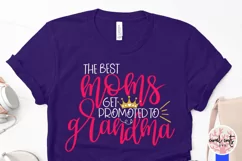 The best mom get promoted to grandma - Mother SVG EPS DXF Product Image 3