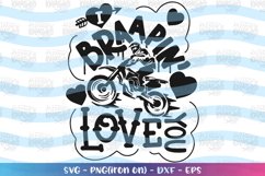 Valentines svg I Brappin' Love you Motorbike Love Boy Product Image 2