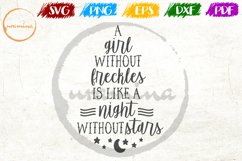 A Girl Without Freckles Kids Playroom Quote Art Product Image 1