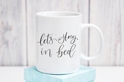 let&#039;s stay in bed hand lettered design Product Image 2