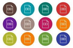 Set Of File Formats Icons Product Image 1