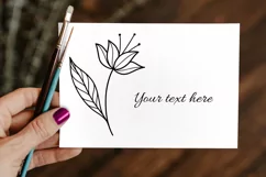 Flower Svg, hand drawn line art Flower png, flower cut svg. Product Image 3