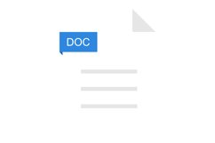 Doc format. DOC computer file. Document in white Product Image 1