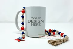Mockup | Sublimation Mug Patriotic USA| Craft mock up Product Image 1