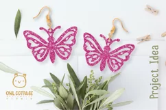 Butterflies Earrings SVG, Butterfly Earrings svg template Product Image 4