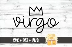 Virgo - August September Birthday - Zodiac SVG PNG DXF Files Product Image 2