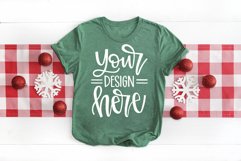 Green Christmas Shirt Mock-up, Holiday shirt mockup, Bella Product Image 1