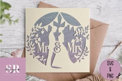 Mr &amp; Mrs card| Paper cutting | wedding card SVG Product Image 1