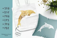 Dolphin Silhouette - SVG DXF PNG EPS JPG PDF Cutting File Product Image 3