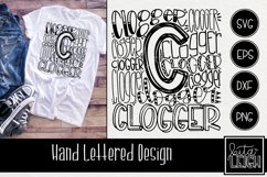 Clogger Typography Shirt | Hand Lettered Sports SVG Product Image 1