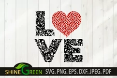 Valentine SVG - Love Grunge, Animal Print Heart SVG Product Image 2