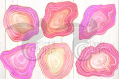 Watercolor Pink Agate Clipart Product Image 3