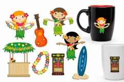 Hula girls - Hawaii holiday, tiki booth, luau graphics Product Image 1