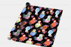 Matryoshka Digital Paper, Nesting Dolls Patterns Product Image 2