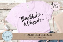 Thankful and Blessed SVG DXF PNG EPS for tshirt design Product Image 1