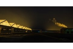 Facade and landscape of the greenhouse at night Product Image 1