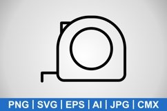 Vector Measuring tape Icon Product Image 1