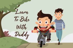 Bike With Father - Vector Illustration Product Image 1