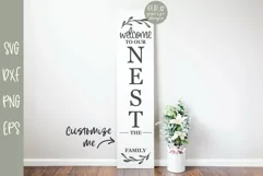 Welcome To Our Nest - Family Name Sign SVG Product Image 2