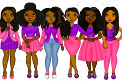 Sorority Girls Clipart African American Natural Hair Product Image 3