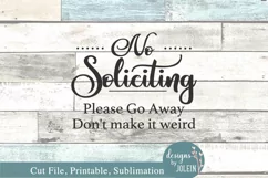 No Soliciting SVG, Sublimation, Printable, Jpeg, farmhouse Product Image 3