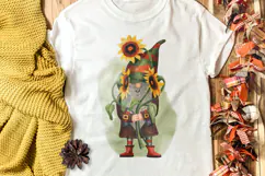 Autumn Gnomes Watercolor Clipart PNG Product Image 7
