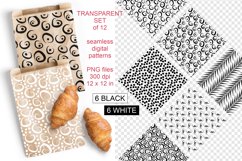 Black Hand Drawn Patterned Seamless Transparent PNG Set 2 Product Image 1