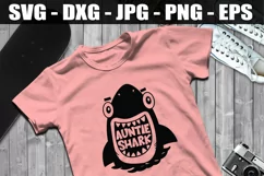 Auntie Shark, Shark Family SVG DXF EPS Shark Shirt SVG Product Image 1