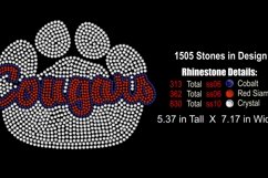 Cougars - Cougar Rhinestone SVG Template Product Image 2