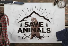 Save Animals SVG Cut File - Funny Adventure T-Shirt Camp png Product Image 3