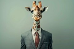 Business giraffe in suit and tie Product Image 1