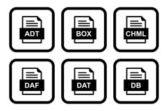 Set Of File Formats Icons Product Image 1