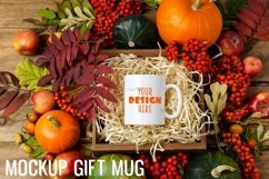 Mock-up of a gift coffee mug for thanksgiving Product Image 1